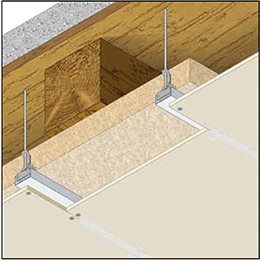 PROTEZIONE DI SOLAIO IN LEGNO CON CONTROSOFFITTO IN ADERENZA